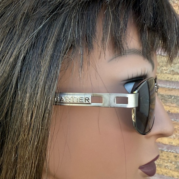 Cartier Chrome Grey Sunglasses - Picture 2 of 8